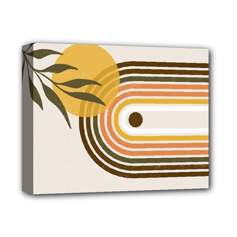 Sun Moon Leaves Boho Minimalist Deluxe Canvas 14  X 11  (stretched) by NiOng
