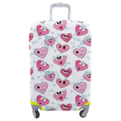 Funny Hearts Luggage Cover (medium) by SychEva