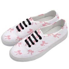 Pink Bow Pattern Women s Classic Low Top Sneakers