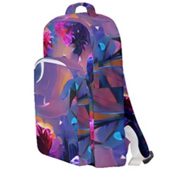 Floral Double Compartment Backpack by Dazzleway