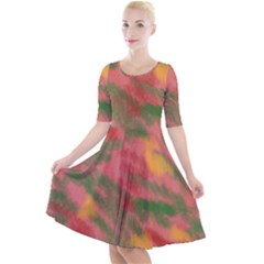 Artflow  Quarter Sleeve A-line Dress by Littlebird