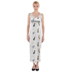 Cute Rabbit Fitted Maxi Dress by SychEva