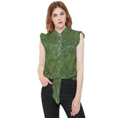 Green Carpet Frill Detail Shirt by DimitriosArt