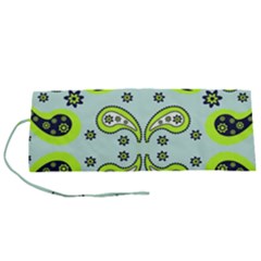 Floral Pattern Paisley Style  Roll Up Canvas Pencil Holder (s) by Eskimos
