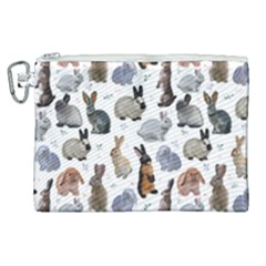 Funny Bunny Canvas Cosmetic Bag (xl) by SychEva