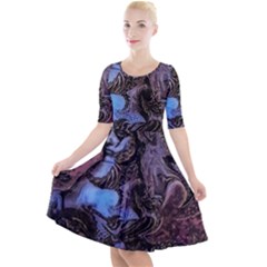 Boho Cthulu Quarter Sleeve A-line Dress by MRNStudios