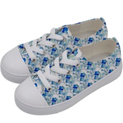 Flowers Pattern Kids  Low Top Canvas Sneakers by Sparkle