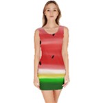 Painted watermelon pattern, fruit themed apparel Bodycon Dress