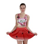 Painted watermelon pattern, fruit themed apparel Mini Skirt