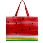 Painted watermelon pattern, fruit themed apparel Zipper Mini Tote Bag