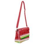 Painted watermelon pattern, fruit themed apparel Shoulder Bag with Back Zipper