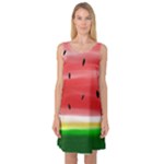 Painted watermelon pattern, fruit themed apparel Sleeveless Satin Nightdress