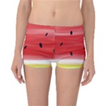 Painted watermelon pattern, fruit themed apparel Boyleg Bikini Bottoms