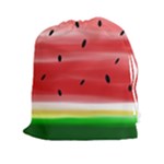 Painted watermelon pattern, fruit themed apparel Drawstring Pouch (2XL)