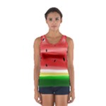 Painted watermelon pattern, fruit themed apparel Sport Tank Top 