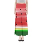 Painted watermelon pattern, fruit themed apparel Full Length Maxi Skirt