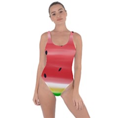 Painted Watermelon Pattern, Fruit Themed Apparel Bring Sexy Back Swimsuit by Casemiro