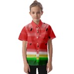 Painted watermelon pattern, fruit themed apparel Kids  Short Sleeve Shirt