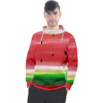 Painted watermelon pattern, fruit themed apparel Men s Pullover Hoodie