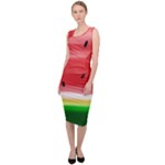 Painted watermelon pattern, fruit themed apparel Sleeveless Pencil Dress