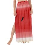 Painted watermelon pattern, fruit themed apparel Maxi Chiffon Tie-Up Sarong