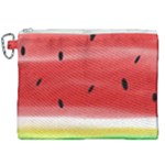 Painted watermelon pattern, fruit themed apparel Canvas Cosmetic Bag (XXL)