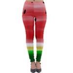 Painted watermelon pattern, fruit themed apparel Lightweight Velour Leggings