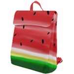 Painted watermelon pattern, fruit themed apparel Flap Top Backpack