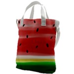 Painted watermelon pattern, fruit themed apparel Canvas Messenger Bag