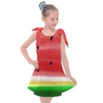 Painted watermelon pattern, fruit themed apparel Kids  Tie Up Tunic Dress