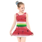Painted watermelon pattern, fruit themed apparel Kids  Skater Dress Swimsuit