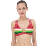 Painted watermelon pattern, fruit themed apparel Classic Banded Bikini Top