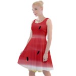 Painted watermelon pattern, fruit themed apparel Knee Length Skater Dress