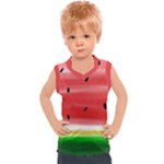 Painted watermelon pattern, fruit themed apparel Kids  Sport Tank Top