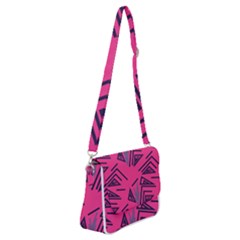 Abstract Pattern Geometric Backgrounds   Shoulder Bag With Back Zipper by Eskimos