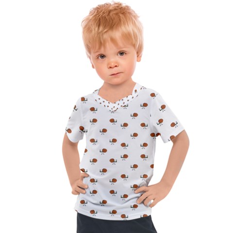Funny Cartoon Sketchy Snail Drawing Pattern Kids  Sports Tee by dflcprintsclothing