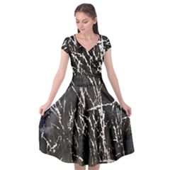 Abstract Light Games 1 Cap Sleeve Wrap Front Dress by DimitriosArt