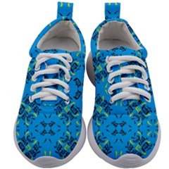 Abstract Pattern Geometric Backgrounds   Kids Athletic Shoes by Eskimos