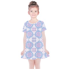 Abstract Pattern Geometric Backgrounds   Kids  Simple Cotton Dress by Eskimos