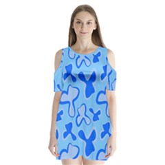 Abstract Pattern Geometric Backgrounds   Shoulder Cutout Velvet One Piece by Eskimos
