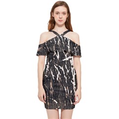 Abstract Light Games 2 Shoulder Frill Bodycon Summer Dress by DimitriosArt