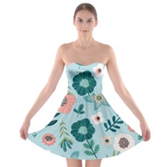 Flower Strapless Bra Top Dress by zappwaits