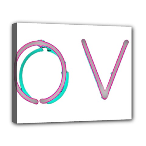 Pop Art Neon Love Sign Deluxe Canvas 20  X 16  (stretched) by essentialimage365