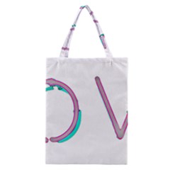 Pop Art Neon Love Sign Classic Tote Bag by essentialimage365