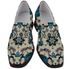 Paradise Flowers And Candle Light Women s Chunky Heel Loafers by pepitasart