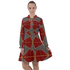 Abstract Pattern Geometric Backgrounds   All Frills Chiffon Dress by Eskimos