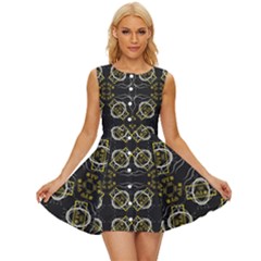 Abstract Pattern Geometric Backgrounds   Sleeveless Button Up Dress by Eskimos