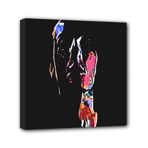 Rebel | Abstract Portrait Mini Canvas 6  X 6  (stretched) by strictlyabstract