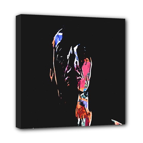 Rebel | Abstract Portrait Mini Canvas 8  X 8  (stretched) by strictlyabstract