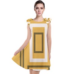Abstract Pattern Geometric Backgrounds   Tie Up Tunic Dress by Eskimos
